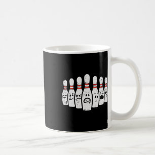 Bowling Pins Faces Funny Bowler Men Women Kids Boy Coffee Mug