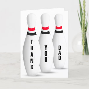 Bowling Pins Father's Day Card