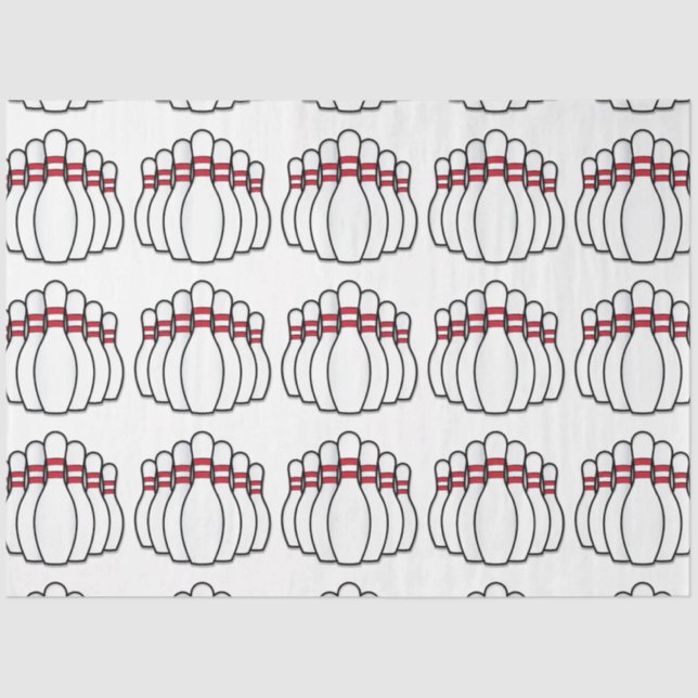 Bowling Pins Tissue Paper (Front)