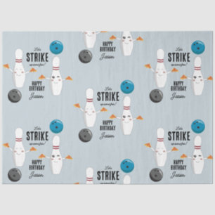 Bowling Pizza Strike Up Some Fun Kids Birthday Tissue Paper