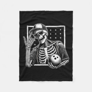 Bowling Player Birthday Halloween Mens Womens Kids Fleece Blanket
