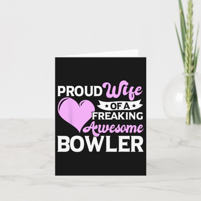 Bowling Player Coach Bowler Wife  Card (Front)