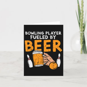 Bowling Player Fuelled Funny Sport Bowler Player T Card