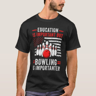 Bowling Player US Flag Bowler Team Bowling Lane Sp T-Shirt
