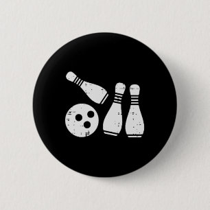 Bowling Pocket Sports Bowler Team Women Men Kids B 6 Cm Round Badge