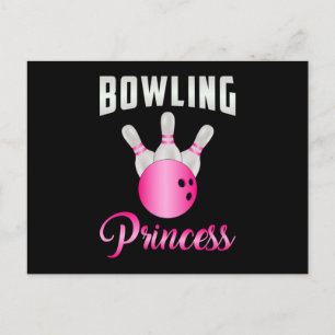 Bowling Princess Girl Queen Bowl Bowler Funny Gift Postcard