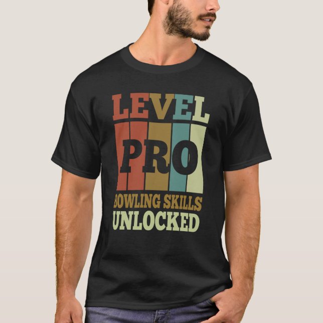 Bowling Pro Unlocked Vintage Style Unique T-Shirt (Front)