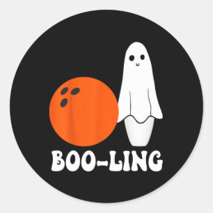 Bowling Pun Boo-ling Funny Bowling Players Hallowe Classic Round Sticker