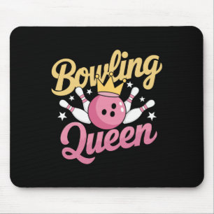 Bowling Queen Bowler Funny Bowling Mouse Pad