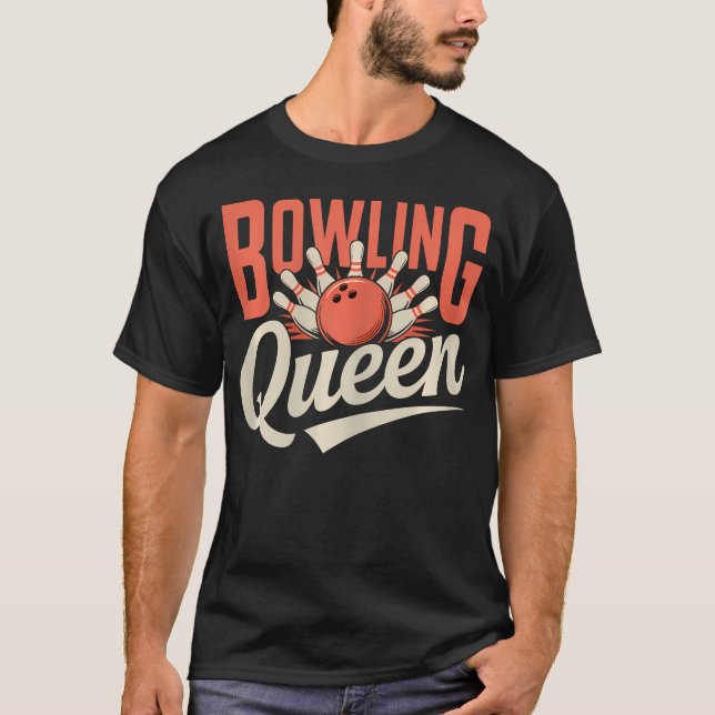 Bowling Queen Cute Women's T-Shirt (Front)