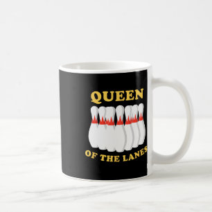 Bowling Queen Of The Lanes Girls Or Womens Coffee Mug