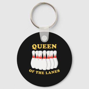 Bowling Queen Of The Lanes Girls Or Womens Key Ring