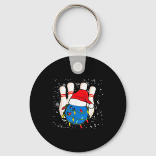 Bowling Reindeer Christmas Shirt Pajama Srt X-mas Key Ring