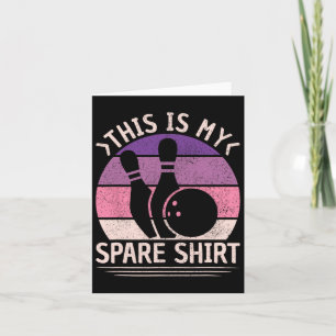 Bowling Retro Women Girls Kid Funny Bowling This I Card