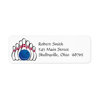 Bowling Return Address Labels