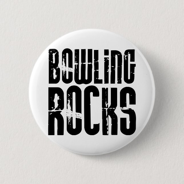 Bowling Rocks 6 Cm Round Badge (Front)