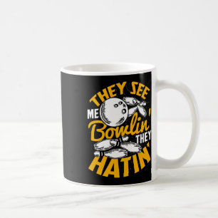 Bowling Roll Pins Strike Bowler Sports Team Coffee Mug