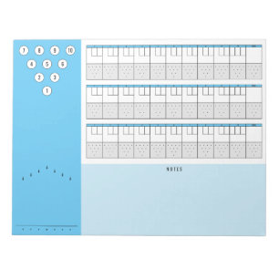 Bowling Scoreboard Diagrams & Notes   Sky Blue
