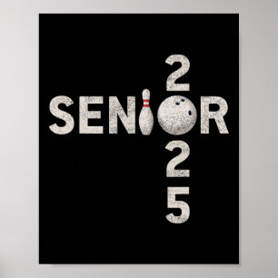 Bowling Senior 2025 Tee Shirt Back To School Cl Of Poster