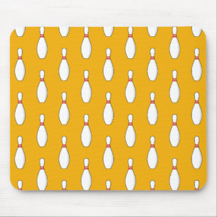 Bowling Skittle Pattern Mouse Pad