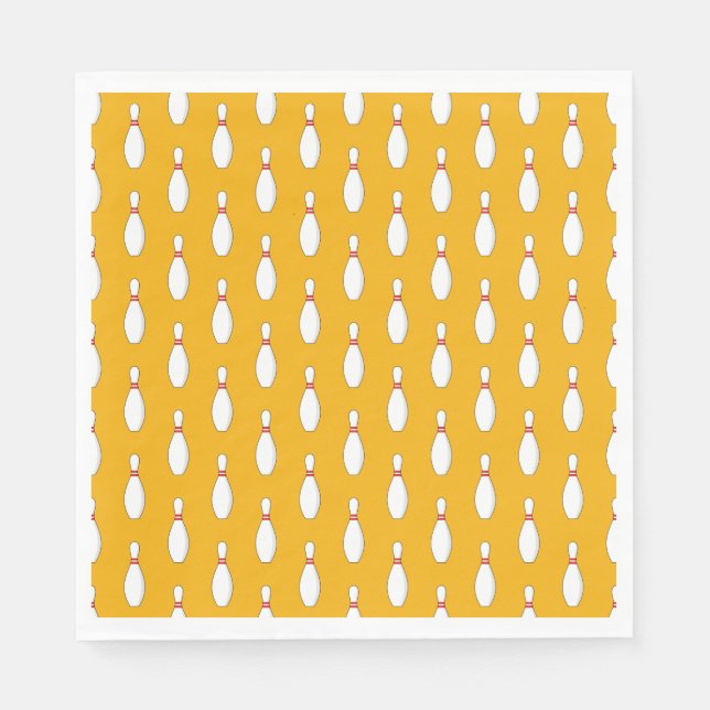 Bowling Skittle Pattern Napkin (Front)