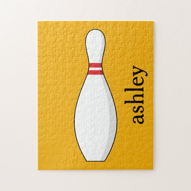 Bowling Skittle Personalise Jigsaw Puzzle (Vertical)