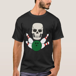 BOWLING SKULL T-shirt Design for Men