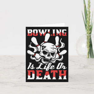 Bowling Skull Team - Alley League Bowler  Card