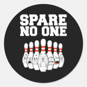 Bowling Spare Nobody  Classic Round Sticker