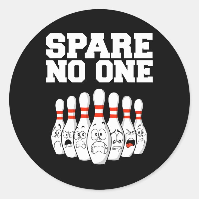 Bowling Spare Nobody  Classic Round Sticker (Front)