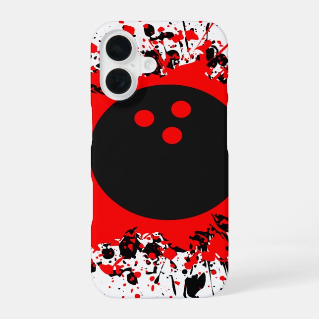 bowling splats iPhone 16 case (Back)