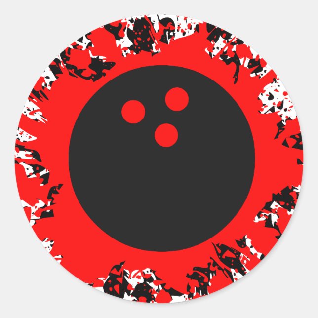 bowling splatz classic round sticker (Front)