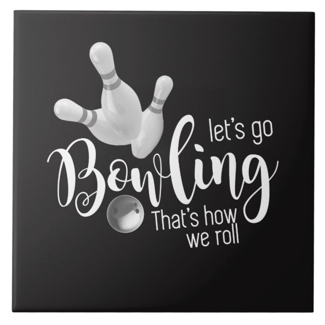 Bowling Sport Ceramic Tile (Front)