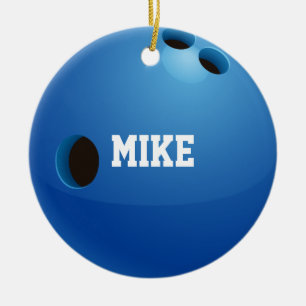 Bowling Sport Gifts Ceramic Ornament