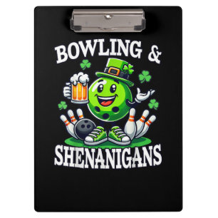 Bowling St Patrick's Day Shenanigans Clipboard