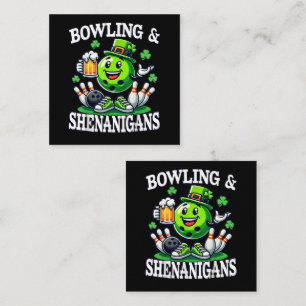 Bowling St Patrick's Day Shenanigans Square Business Card