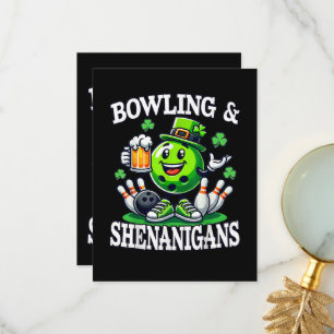 Bowling St Patrick's Day Shenanigans Thank You Card
