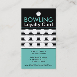 bowling striate stamp card