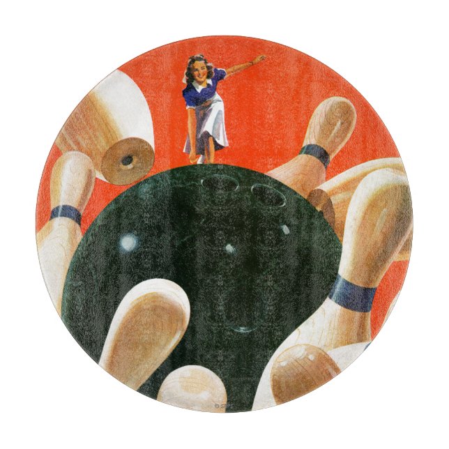 Bowling Strike Cutting Board (Front)