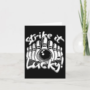 Bowling Strike It Lucky Card
