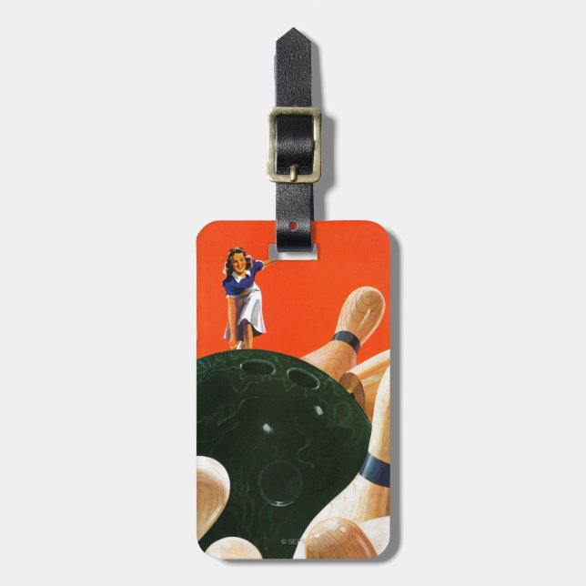 Bowling Strike Luggage Tag (Front Vertical)