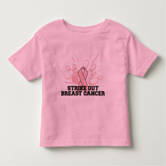 Bowling Strike Out Breast Cancer Toddler T-Shirt