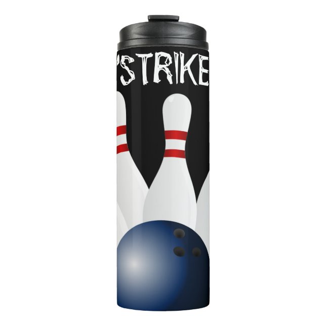 Bowling Strike  Thermal Tumbler (Front)