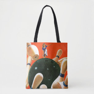 Bowling Strike Tote Bag