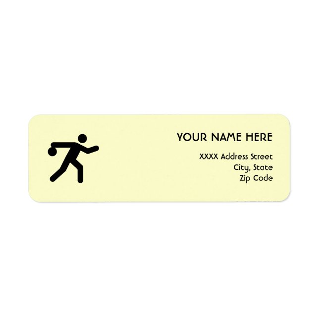 Bowling Symbol Return Address Label (Front)