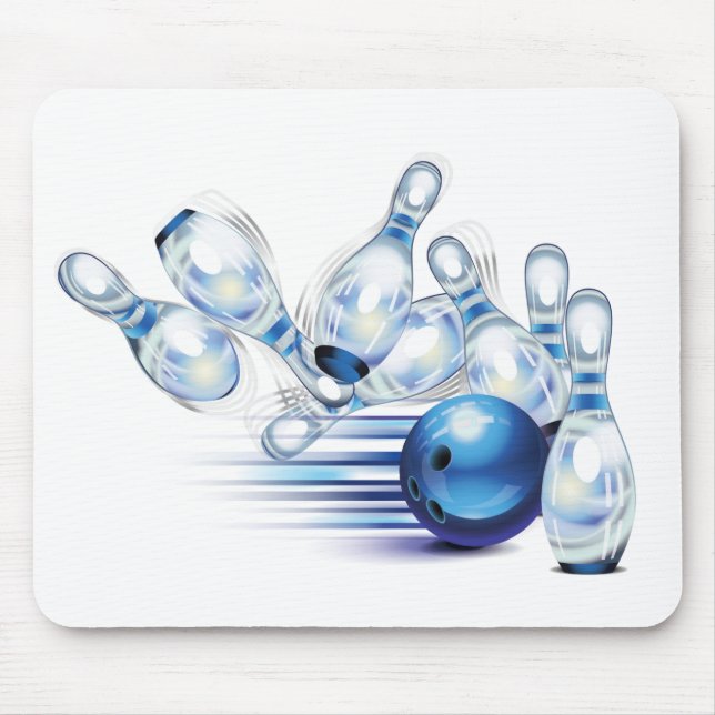 Bowling T-Shirt Trucker Hat Classic Round Sticker  Mouse Pad (Front)