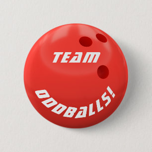 Bowling Team 6 Cm Round Badge