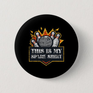 Bowling Team Funny Bowler League Matching Vintage 6 Cm Round Badge