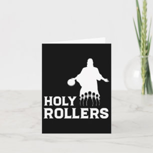 Bowling Team League Name Holy Rollers Card