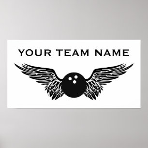 bowling team name poster